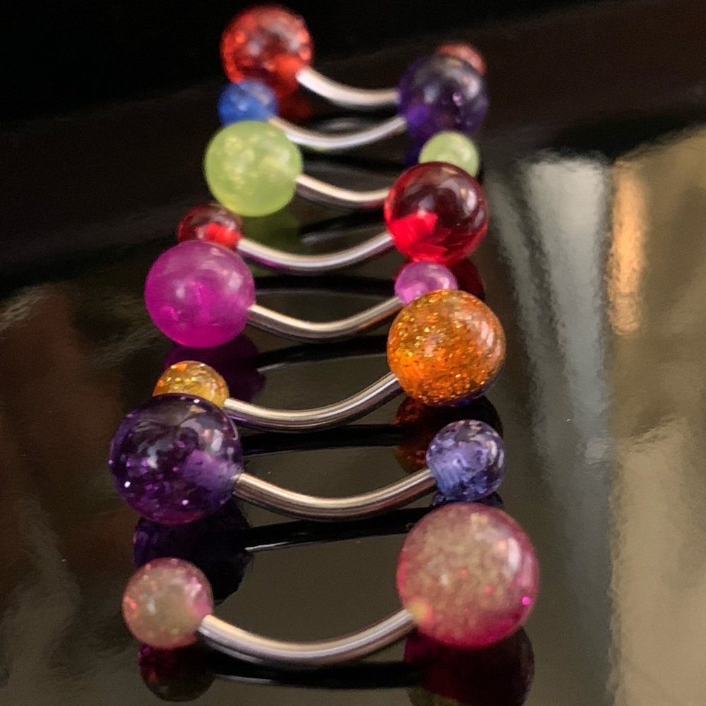 8pk Assorted Belly Rings